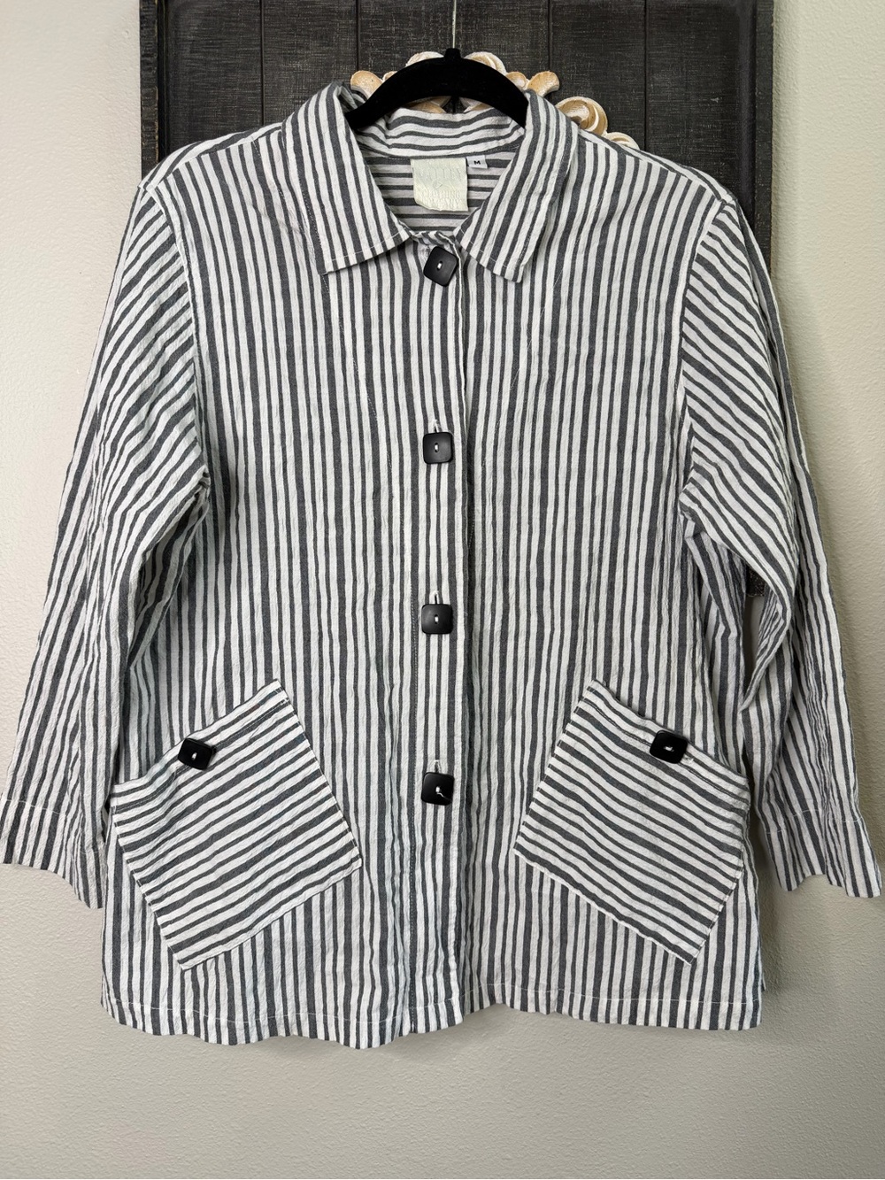 Vintage Mill Valley Clothing Company 100% Cotton Striped Button-Up Jacket